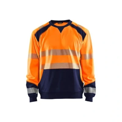 Afbeelding van Blaklader Sweatshirt High Vis 3541 2528 Oranje/Marineblauw S