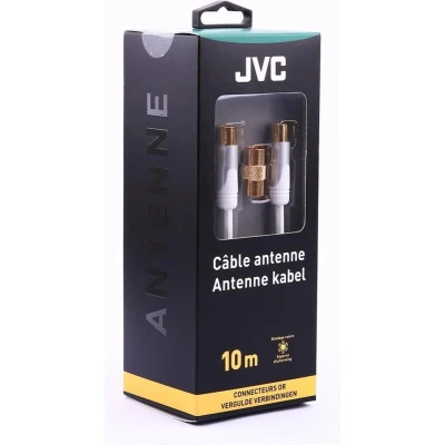 Afbeelding van JVC antennekabel COAXIAL CABLE WHITE MALE/MALE ADAPTOR FEMALE/FEMA