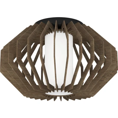 Afbeelding van EGLO Rusticaria Plafondlamp E27 Ø 45 cm Zwart/Bruin/Wit