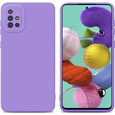 Afbeelding van Cadorabo Hoesje geschikt voor Samsung Galaxy A51 4G / M40s in Fluid LICHT PAARS Beschermhoes gemaakt van flexibel TPU silicone Cover Case