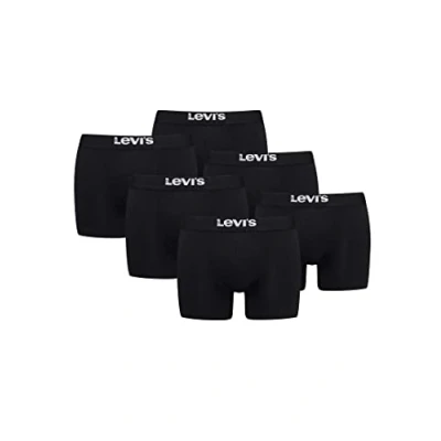 Afbeelding van Levi&#039;s Set van 6 boxershorts voor heren 905001001, Jet Black 884