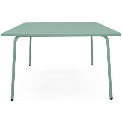 Afbeelding van Vente unique Vierkante tuintafel L120 cm van metaal Amandelgroen MIRMANDE MYLIA L 120 x H 75 D