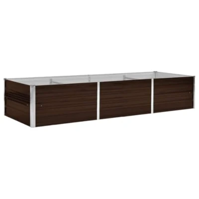 Afbeelding van Plantenbak verhoogd 240x80x45 cm gegalvaniseerd staal bruin