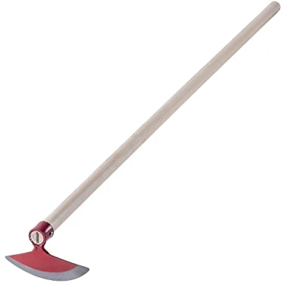 Afbeelding van KADAX Hoes met metalen kop, mop houten handvat, voor het verwijderen van onkruidkruiden, tuinaccessoires onkruid (halfrond, breedte 18 cm, rood)