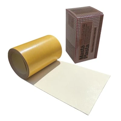 Afbeelding van MastaPlasta Leerreparatietape, ivoorkleurig, 150 x 10 cm, onmiddellijke reparatie van krassen en scheuren op een rol voor banken, auto interieur, tassen, vinyl meer