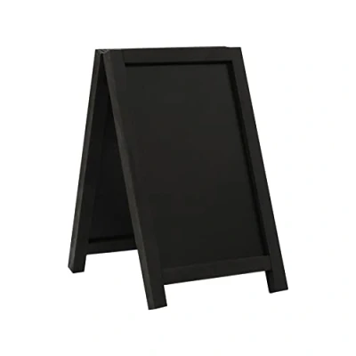 Afbeelding van Europel Mini Stoepbord Krijtbord 15 x 25 cm Tafelmodel Zwart Hout