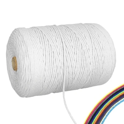 Afbeelding van FORBELL Katoenen garen voor macramé 3 mm x 300 m wit