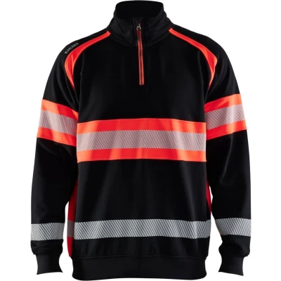 Afbeelding van Blaklader 3553 1158 High Vis Sweater Zwart/High Rood 4XL