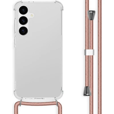 Afbeelding van iMoshion Hoesje Geschikt voor Samsung Galaxy S24 Plus met koord Backcover rosé goud