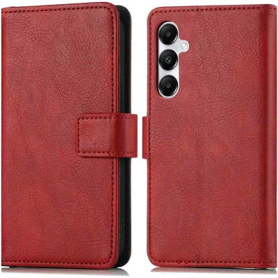Afbeelding van iMoshion Hoesje Geschikt voor Samsung Galaxy A15 (5G) / (4G) Met Pasjeshouder Luxe Bookcase Rood