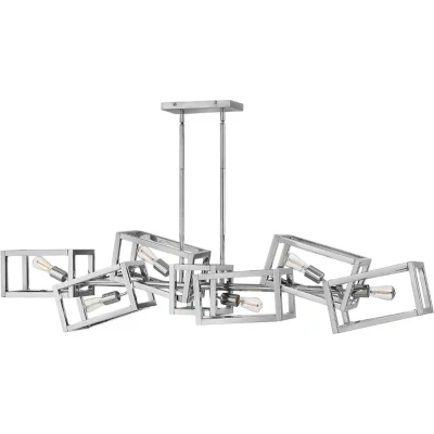 Afbeelding van Hinkley/ Fredrick Ramond LED Pendelarmatuur Ensemble 6X E27 Max 60W Dimbaar Polished Nickel