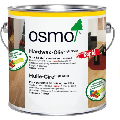Afbeelding van Osmo Hardwax Olie Rapid 3262 Kleurloos Mat 0.75 Liter Vloerolie Binnenhout Sneldrogend Kleurloze bescherming