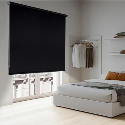 Afbeelding van Verduisteringsrolgordijn zwart 200 cm x 250