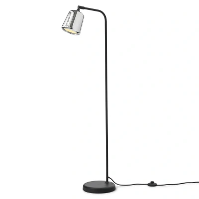 Afbeelding van New Works vloerlamp materiaal, chroom, roestvrij staal, hoogte 125 cm