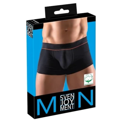 Afbeelding van Svenjoyment Mannen Shorts Trendy met Zijdezachte Banden Zacht Gewoven Elastisch Tailleband Rode Strepen Tight Fit Maat SMALL