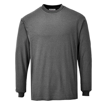 Afbeelding van T shirt Lange Mouw Anti Statisch Vlamvertragend FR11 Grijs Portwest