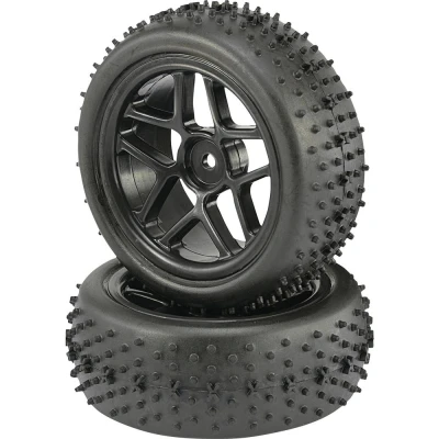 Afbeelding van Reely 1:10 Buggy Complete wielen Spike 5 dubbelspaaks Zwart 2 stuk(s)