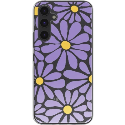 Afbeelding van imoshion hoesje Geschikt voor Samsung Galaxy A54 (5G) Design Tropical Violet Flowers Connect