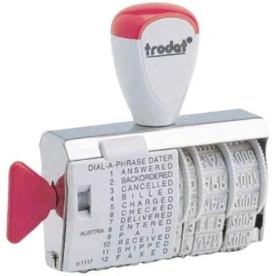 Image de Trodat tampon dateur multiformule 1117 francais 12 textes