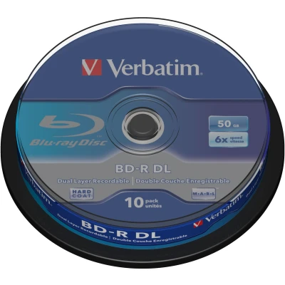 Afbeelding van Verbatim 43746 Blu ray BD R DL disc 50 GB 10 stuk(s) Spindel