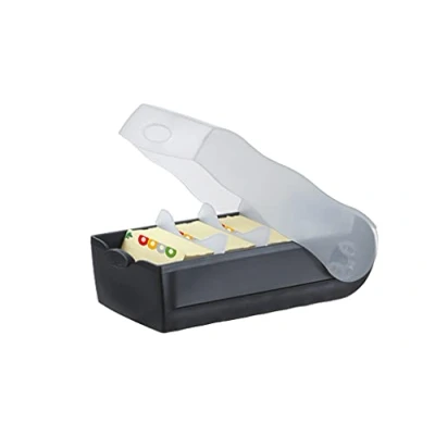 Afbeelding van HAN CROCO 997 633 Kaartenbox Zwart Aantal kaarten (max.): 900 DIN A7 liggend Incl. 100 gelinieerd