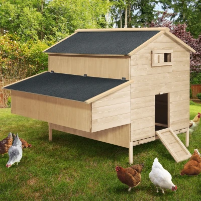 Image de Poulailler chalet XXL pour poules avec pondoir en bois