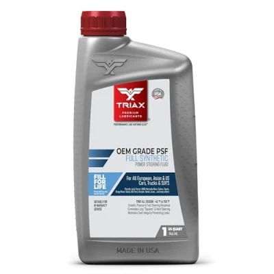 Afbeelding van TRIAX Synthetische OEM Power Steering Fluid Universal, Arctische kwaliteit 45C koude stroming, geschikt voor de meeste Aziatische, Amerikaanse en Europese auto&#039;s (1 kwart)