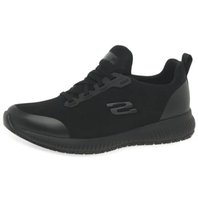 Afbeelding van Skechers Squad Sneakers laag black, Heren, Maat: 35.5, Black Textiel/ synthetisch