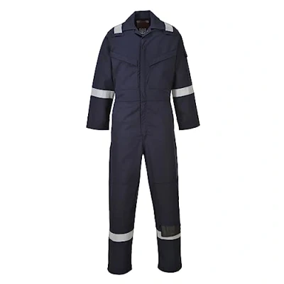 Afbeelding van Portwest FR50 Reflecterend overall, vlambestendig, antistatisch en vuurvast, voor heren, met bescherming tegen elektrische boog, 350 g, marineblauw, 4XL