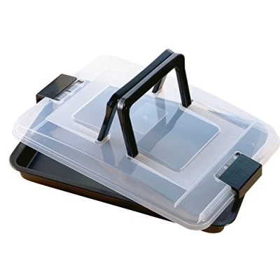 Image de KAISER BAKE&amp;TAKE / 750002 PLAT DE CUISSON AVEC COUVERCLE TRANSPORT 42 X 29 CM