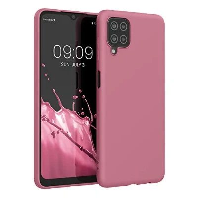 Afbeelding van kwmobile telefoonhoesje geschikt voor Samsung Galaxy A12 Hoesje smartphone Back cover in donkerroze