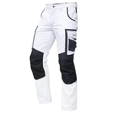 Afbeelding van PUMA Workwear Precision X Werkbroek voor dames, veel zakken en versterkte knieën, ideaal ambachtslieden, productie bouwvakkers, Wit/Antraciet