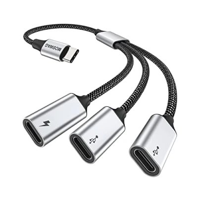 Afbeelding van MOSWAG USB C stekker naar aansluiting, met 60 W opladen, 3 C, poortadapter voor Mac Xbox One Series X/S, PS4, PS5