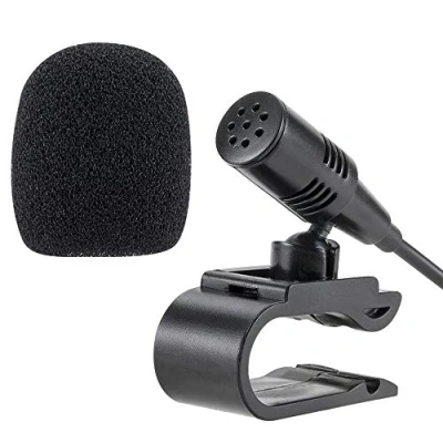 Afbeelding van NewTH Pioneer Automicrofoon met 2,5 mm jackstekker, externe montagemicrofoon 3 m kabel, voor stereo autoradio en GPS navigatie