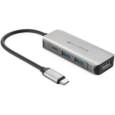 Afbeelding van USB Hub Hyper HD41 GL Grey Black/Grey