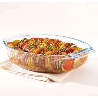 Afbeelding van Ovenschaal Pyrex Irresistible Ovaalvormig Transparant Glas 39,5 x 27,5 7 cm (4 Stuks)