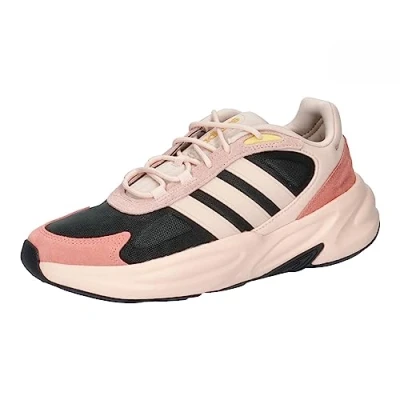 Afbeelding van adidas Ozelle Cloudfoam Lifestyle Hardloopschoenen voor dames, Koolstof/Wonder Kwart/Zuuroranje