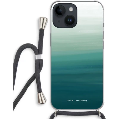 Afbeelding van Case Company® hoesje met Koord geschikt voor iPhone 14 Ocean Telefoonhoesje Zwart Extra Bescherming aan alle Kanten en Over de Schermrand