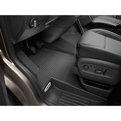 Afbeelding van Volkswagen Originele rubberen matten voor Transporter T5 T6 bestelwagen, alle seizoenen, 2 x vloermatten, zwart, 7H1061502A 82V