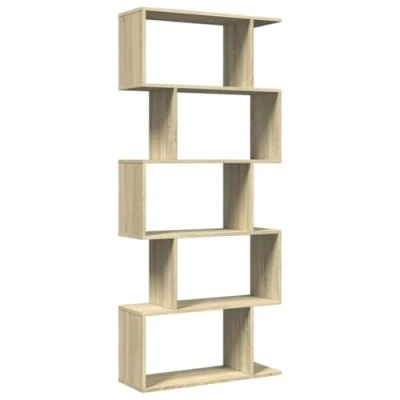 Afbeelding van vidaXL Kamerscherm / boekenkast 5 laags 70x24x161 cm hout sonoma eiken