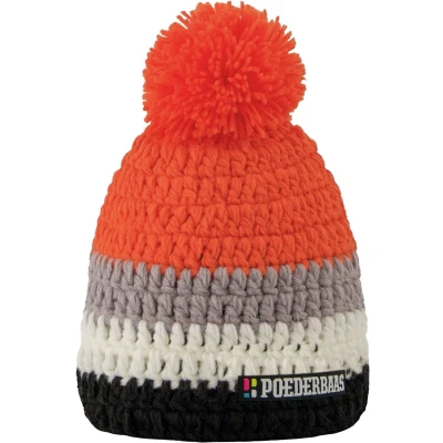 Afbeelding van Poederbaas Classic Colorful Unisex Muts (maat: One Size, Oranje,zwart)