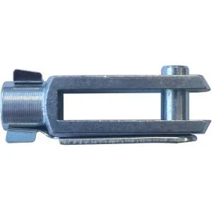 Afbeelding van Gaffel met borgclip M8x32 inb. 48 verzinkt gemonteerd Novio Gaffels &amp; Spanschroeven BouwmanAanhangwagens.nl