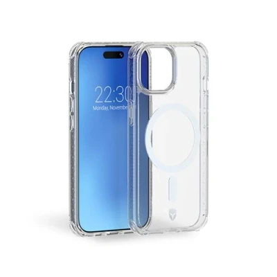 Afbeelding van Force Case, MagSafe compatibele AIR versterkte hoes Geschikt voor Apple iPhone 15 Plus, Transparant