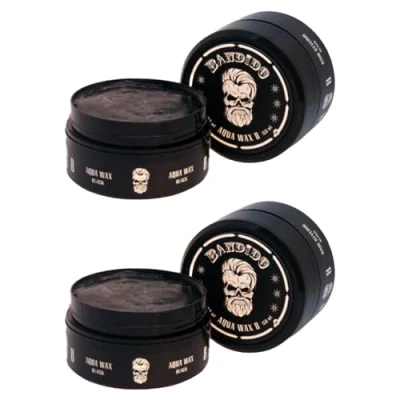 Afbeelding van Bandido Hair Wax Black nr. 8 haarwas, aqua, sterk, zwart, 8, 2 x 150 ml