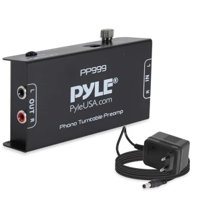 Image de Préamplificateur Phono pour platine vinyle Pyle Noir
