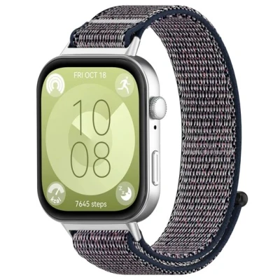 Afbeelding van Sport loop nylon bandje Blauw gemêleerd Huawei Fit 3