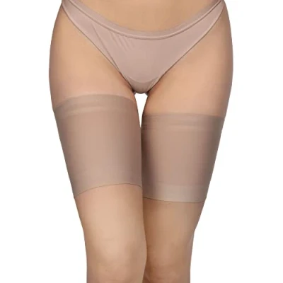 Afbeelding van Annes styling Thigh Bands dijbeenbeschermers van satijn voor dames (1 stuk), Visone