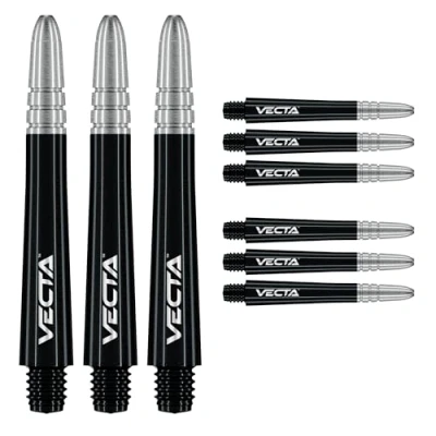 Afbeelding van Winmau Vecta Black Silver Dart Shafts Medium