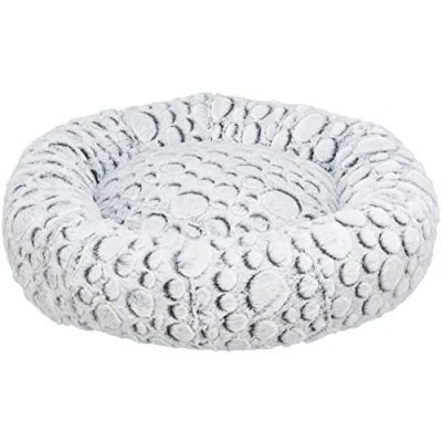 Afbeelding van Trixie Kattenmand Mila Rond Pluche Wit / Grijs 50X50 CM