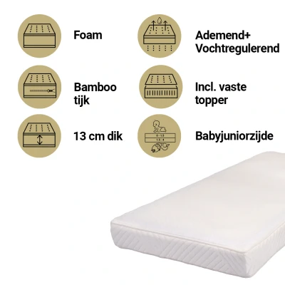Afbeelding van ABZ Matrassen Matras Peuterbed 70x140 Breath Ease Luxe